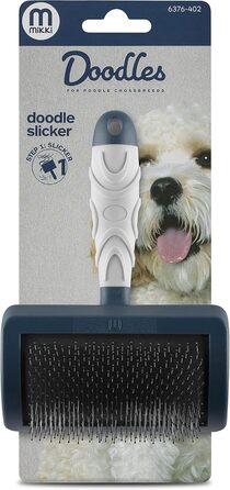 Щітка Mikki Slicker для вирівнювання шерсті собак та цуценят, для пуделів та їх схрещень (Cockapoo, Labradoodle, Cavapoo, Maltipoo, Golden Doodle)