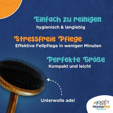 Двостороння щітка для собак і котів HomePetWorld 2 в 1 - для догляду за довгою та середньою шерстю, видаляє підшерсток та запобігає утворенню ковтунів