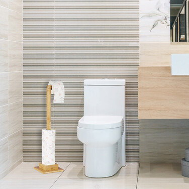 Relaxdays Bamboo Toilet Paper Holder Standing