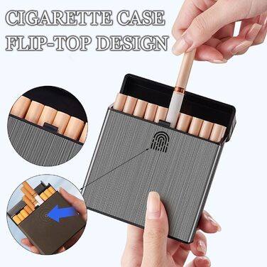 Металеве тютюнотримач Groß: Алюмінієвий кейс для сигарет на 40 штук, стильний дизайн, нержавіюча сталь