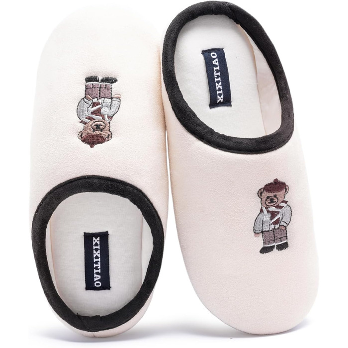 Жіночі халапи з бавовни з закритим носком - Зручна антиковзка підошва, дихаючі для дому (Білий, 34.5 EU)