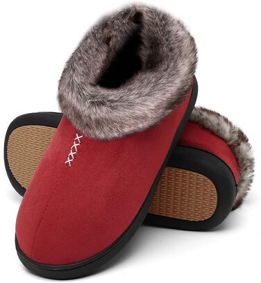 Тапочки жіночі зимові Mishansha, антиковзаючі, з піною пам'яті, плюшеві, розмір 36-43 EU, червоні
