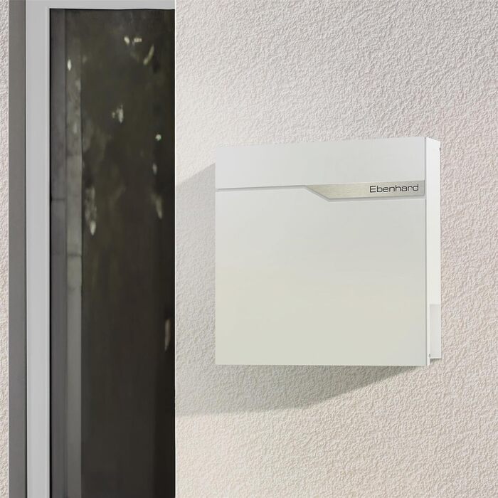 Поштова скринька Metzler антрацит з газетницею та табличкою для імені, RAL 7016, вулична, стійка до корозії, для настінного монтажу, сучасний дизайн 37x37x10.5 см