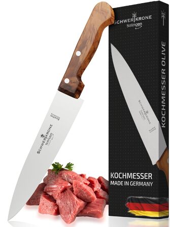 Ніж кухарський Schwertkrone з ручкою з горіхового дерева, 20 см, Made in Germany