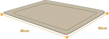 М'яка ковдра для собак та котів Raikou з плюшевою подушкою, 80x60 см, блакитний мікс (миється, не ковзає)