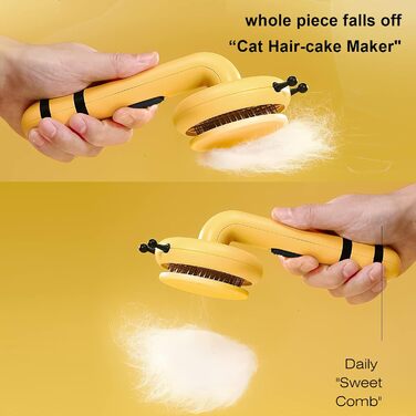 Бурштянна щітка для собак та котів: видаляє підшерсток, розплутує шерсть, масажує