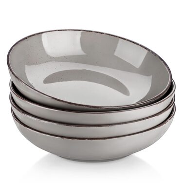 Набір супових тарілок Vancasso HARUKA Navia-gray, 4 шт, 1000 мл, кераміка