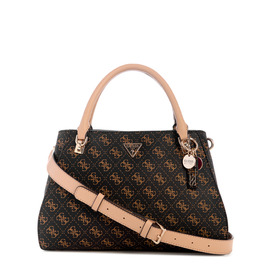 Сумка жіноча GUESS Noelle II Luxury Satchel коричнева з логотипом - оригінал