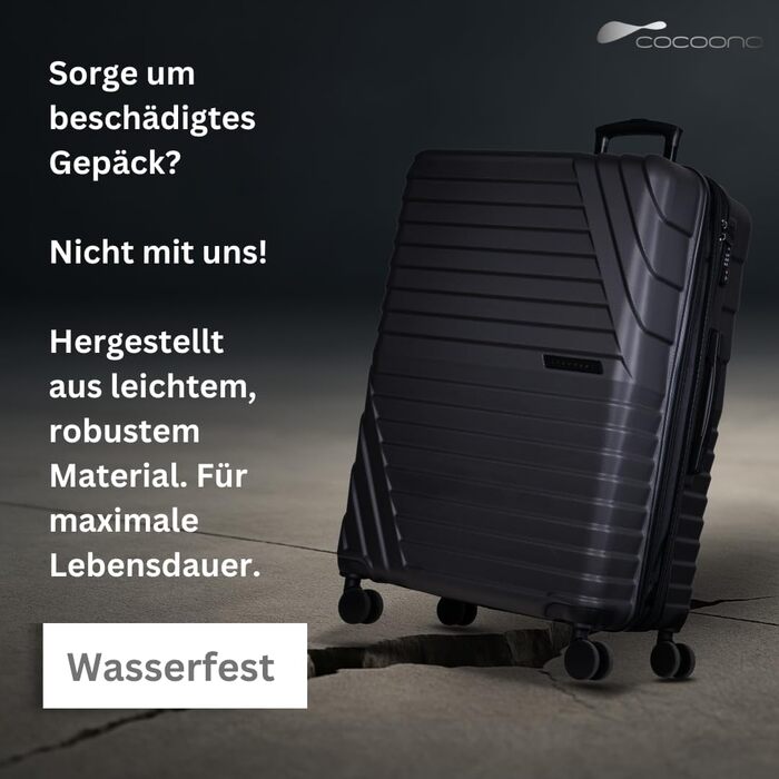 Валіза Cocoono Hartschalenkoffer XL: велика, 95-104L, 8 коліс, ABS, TSA-замок, телескопічна ручка, антрацит