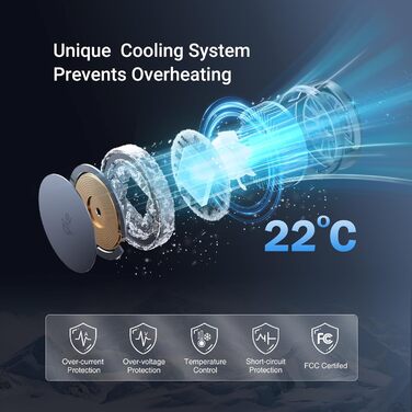 MOGU Бездротова зарядна станція 3-в-1 з магнітною фіксацією та охолодженням TEC, 15W, сумісна з MagSafe iPhone 12-17, Samsung S24-S26, Apple Watch, AirPods + адаптер 45W