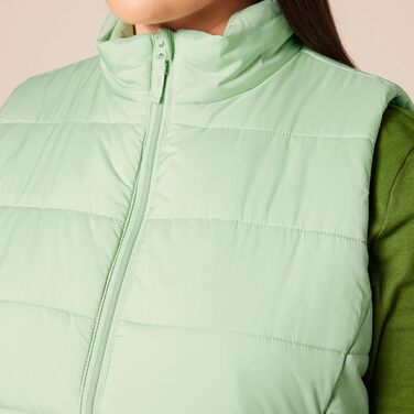 Жіноча жилетка з пухом Amazon Essentials, середньої щільності, на блискавці, темно-зелена (M, кольору шалфей)