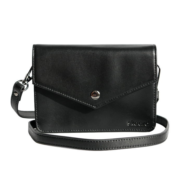 Сумка-бананка Skaard з екошкіри чорного кольору – 3-в-1 (crossbody, на пояс, унісекс) з регульованим ремінцем