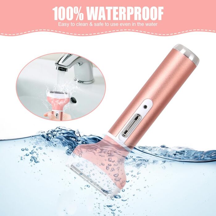 Електричний жіночий бритва ACWOO 4-в-1: для обличчя, носа, під пахвами, в зоні бікіні. USB-зарядка (G-orange)