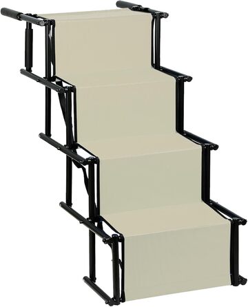 Рампа для собак Homewell - складана, до 70 кг, регульована, для малих, середніх та великих собак, легка у зберіганні (бежева)