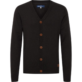 Чоловічий кардиган Blend BHLennard з в'язаного полотна з V-подібним вирізом, на ґудзиках, бавовняна суміш, Regular fit, чорний (70155)