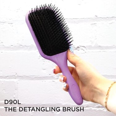 Щітка для волосся Denman D90L Tangle Tamer Ultra: розплутування та догляд за довгим волоссям, нейлонові щетинки, фіолетовий колір