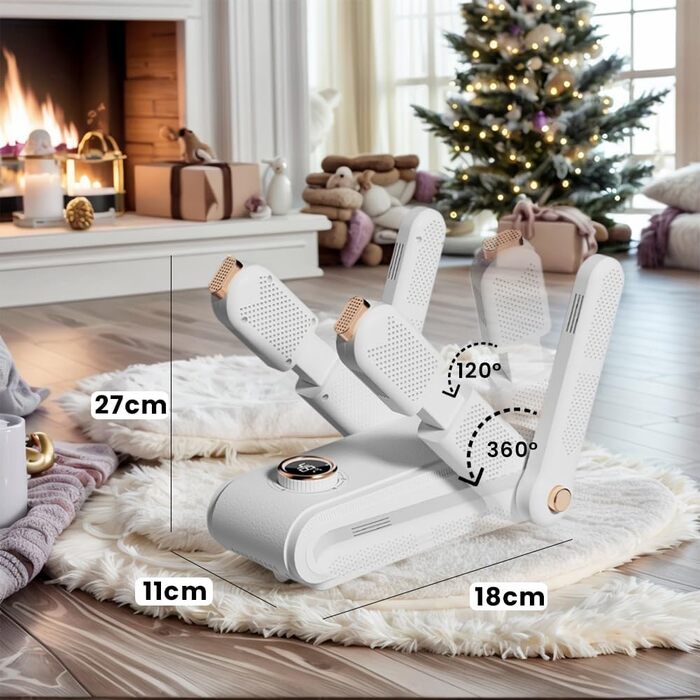 Електричний сушильник для взуття 2 пари, портативний, для взуття, рукавичок, шапок, шкарпеток та футбольних бутс