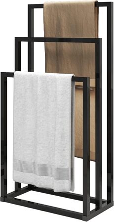 Сумка-організатор для рушників JURMERRY - три відділення, чорний колір, аксесуар для ванної кімнати