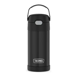 Дитяча термопляшка Thermos Funtainer зі сталевим корпусом та трубочкою, вакуумна ізоляція, 355 мл, чорна