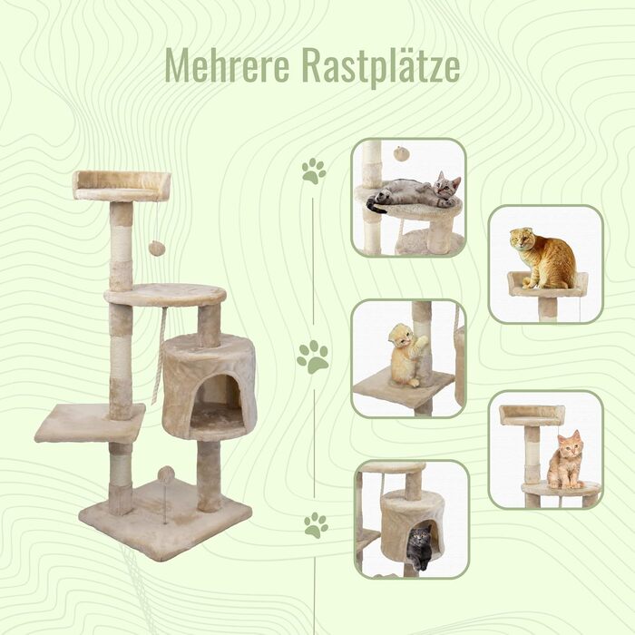 Дряпальня для котів Mobiclinic® Pets Silvestre, середня, сіро-бежева