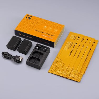 Запасний акумулятор K&F Concept NP-FZ100 (2 шт.) 2280mAh з USB зарядним пристроєм для камер Sony Alpha 9, A9R, A9S, A7RIII, A7 III, A7RIV, ZV-E10ii