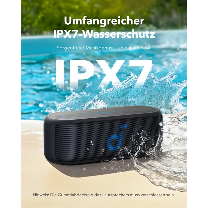 Soundcore Select 2S: Портативна Bluetooth-колонка з 20W стерео, BassUp™ та IPX7 захистом, 16 годин роботи, чорна
