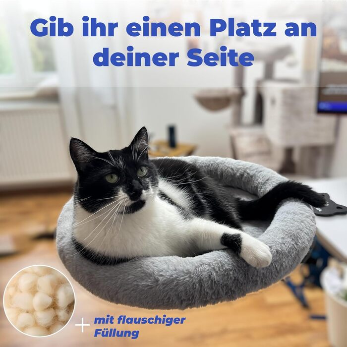 Столик для дому та офісу з кошиком для кота - зручний, стабільний та миючий - діаметр 40 см, посилений, новий