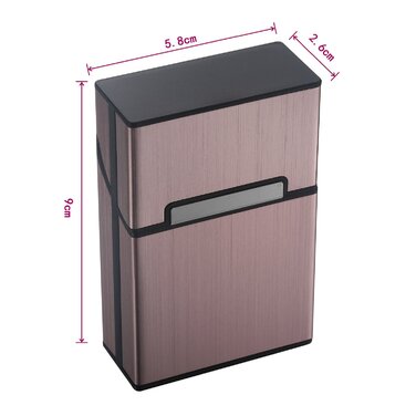 Алюмінієві випарювачі для сигарет eLander [2 шт./набір], Магнітна кришка, Елегантний дизайн, Алюмінієвий тютюнопакувальник (Рожеве золото)