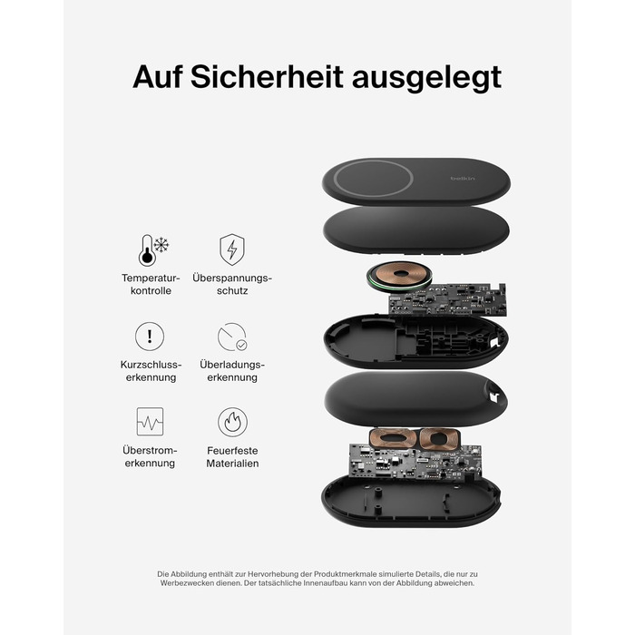 Belkin BoostCharge: Бездротовий зарядний пристрій з магнітним кріпленням Qi2, 15 Вт, сумісний з MagSafe для iPhone 17, Air, 16, 15, 14, 13, 12, Pixel, з функцією підставки – Чорний