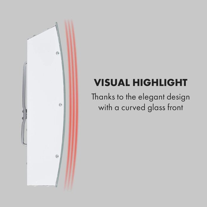 Конвектор Klarstein Lindholm з LED-дисплеєм, керуванням Touch-Panel та пульт дистанційного керування, 1000/2000 Вт, термостат, захист від перегріву, білий