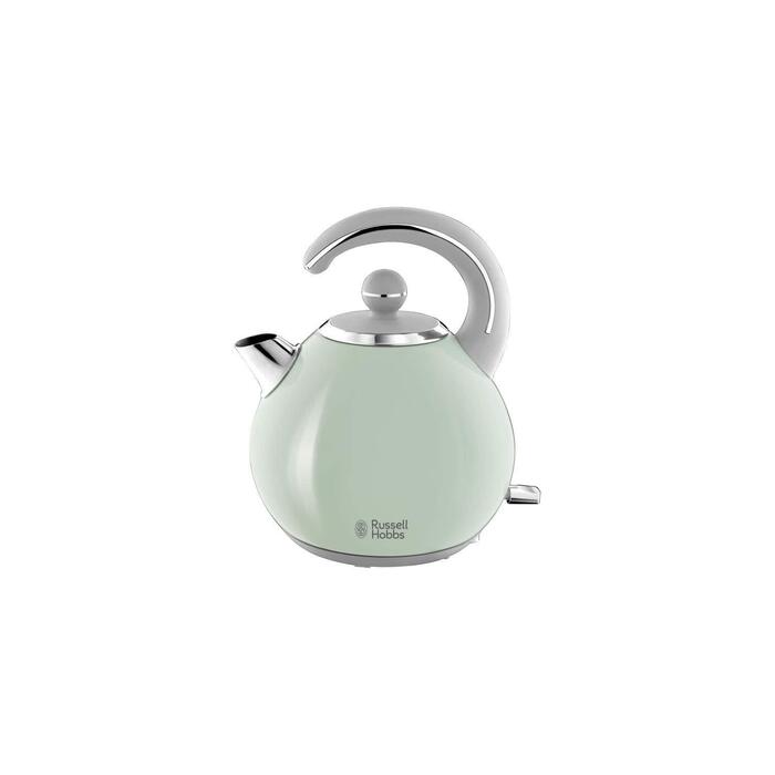 Електричний чайник Russell Hobbs Hanley Retro Jasmine, 2400W, 1.5л, кремово-білий, нержавіюча сталь, ретро-дизайн