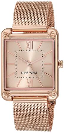 Жіночий кварцовий годинник Nine West з мілерайським браслетом (Рожевий)
