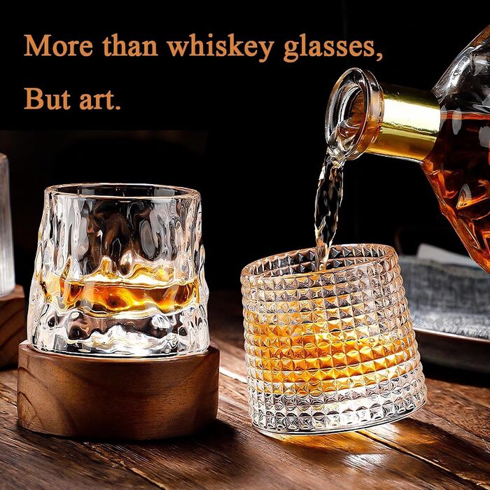 Набір склянок для віскі Weobao Old Fashioned з кришталю, ручної роботи, 160 мл (набір з 2 шт.)