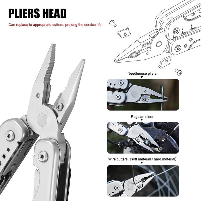 ROXON S803E Elite Update Multi-Tool - 20-Function Survival Knife with Pliers & Fire Starter | EDC Outdoor Tool