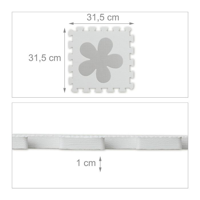 Relaxdays 52-piece puzzle mat with border and designs
