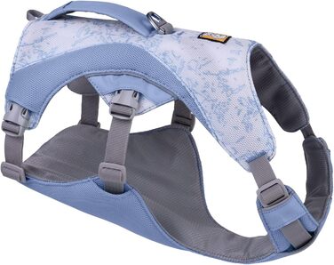 RUFFWEAR Swamp Cooler Dog Harness and Handle, Lightweight Running Gear Keeps Pets Cool in Hot Weather, Adjustable, Strong, and Cooling, 2 Leash Ports, (Large/XL, 81-107cm) (Heliotrope Purple, Medium)