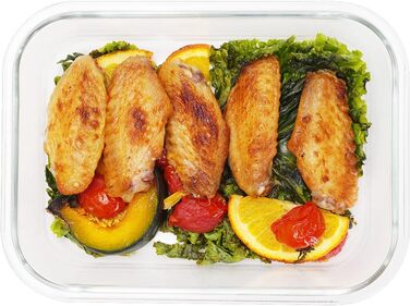 Набір контейнерів для зберігання продуктів Glas, 18 шт. (9 контейнерів, 9 кришок) - безпечні для миття в посудомийній машині, мікрохвильовій печі та морозильній камері, без BPA, сірий