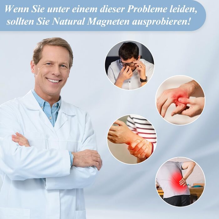 Браслет магнітний чоловічий Vicmag з титанової сталі, подвійна лінія магнітів, регульований, з інструментом та подарунковою коробкою (Чорний, 4 елементи)