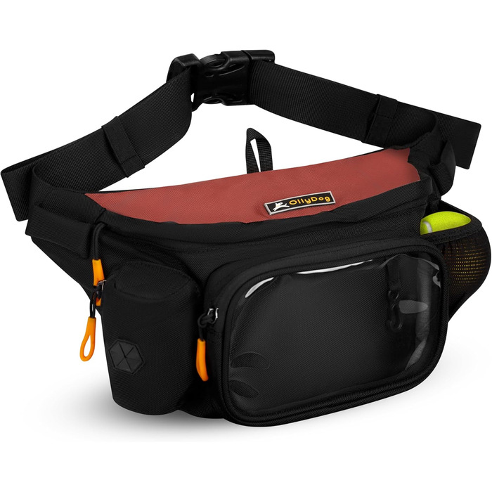 Пакет OllyDog Trailblazer для собак: поясна сумка для ласощів, кулька, диспенсер для відходів, водонепроникний, для прогулянок та тренувань, універсальний розмір (Cider)