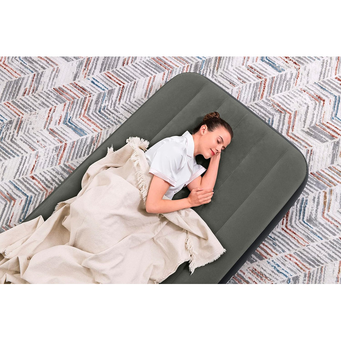 Надувний матрац Bestway Tritech Twin Grau 188x99x25 см - двоспальний, сірий