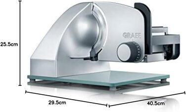 Graef Master M20EU - професійний слайсер для м'яса та овочів з нержавіючої сталі, срібний