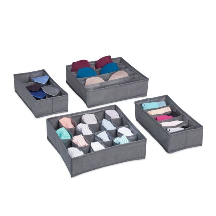 Relaxdays 4-Piece Underwear Organizer Set