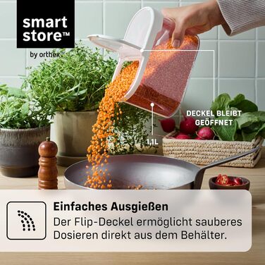 Набір контейнерів для зберігання продуктів SmartStore 5 шт. герметичні, пластикові, без BPA, для кухні 0.8л (2шт), 1.6л (2шт), 1.65л (1шт)