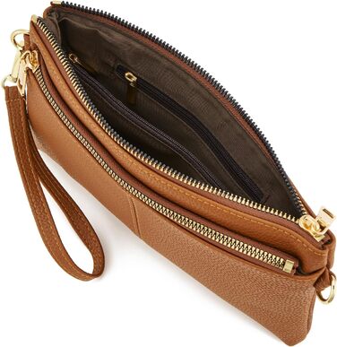 Сумка жіноча через плече зі шкіри, коричнева - кросбоді, багатофункціональна, сучасна