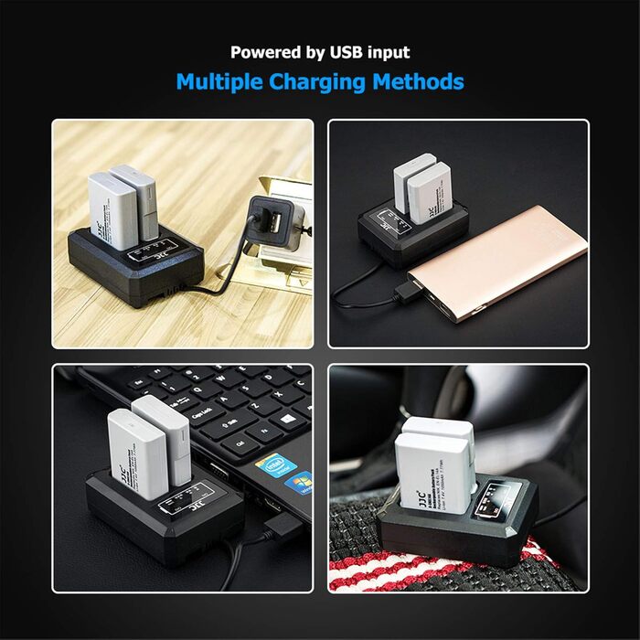 Подвійний USB зарядний пристрій для камер Nikon (D5600, D5500, D5300, D5200, D5100, D3500, D3400, D3300, D3200, D3100, DF) - сумісний з акумуляторами EN-EL14/EN-EL14A
