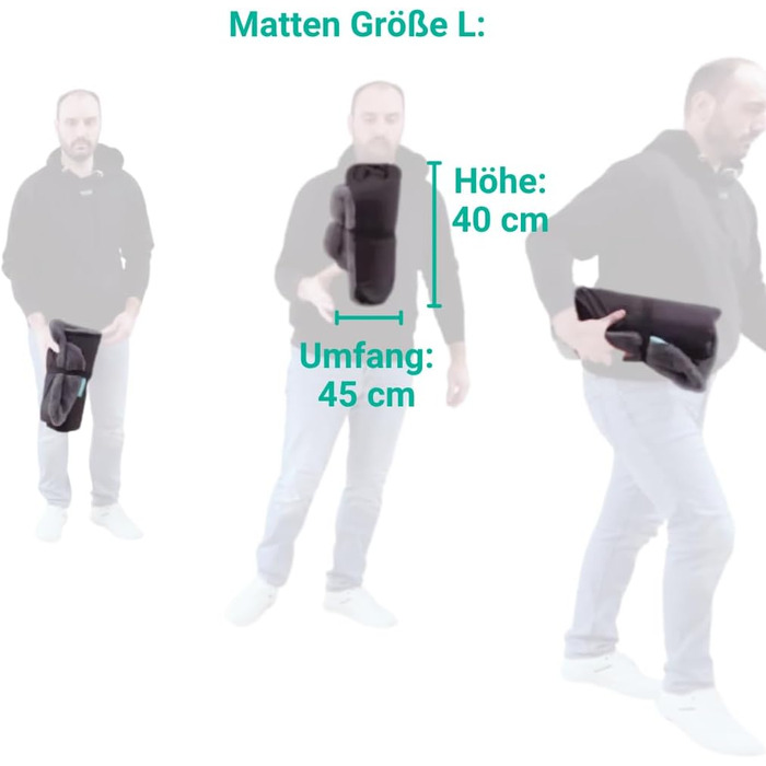 Килимок для собак у подорож: самонадувний килимок, м'який водовідштовхувальний чохол, сумка для перенесення, можна прати в пральній машині, знімний чохол, 100x70x3,5 см, 1080 г, сірий/блакитний