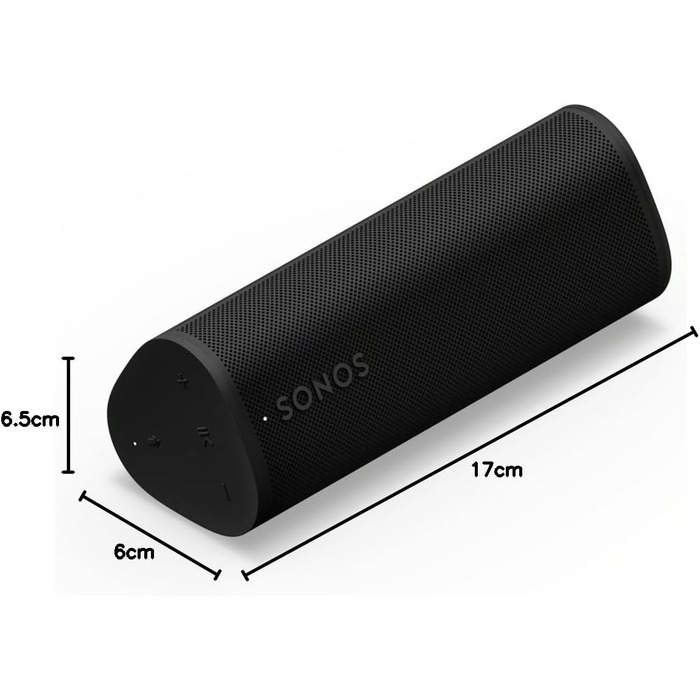 Sonos Roam 2: Портативна бездротова Bluetooth колонка, водонепроникна, чорна - 10 годин автономії
