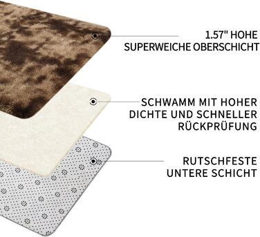 Килим Sour Lemon Hochflor сірого кольору для вітальні, спальні, дитячої кімнати. 160x230 см, мобільний, антиковзаюча поверхня, великий, плюшевий, сучасний, прямокутний.