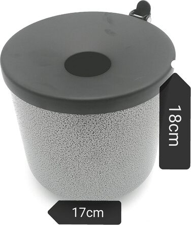 Outdoor ashtray, large, robust, made of hardened steel, wall-mounted, 2 l