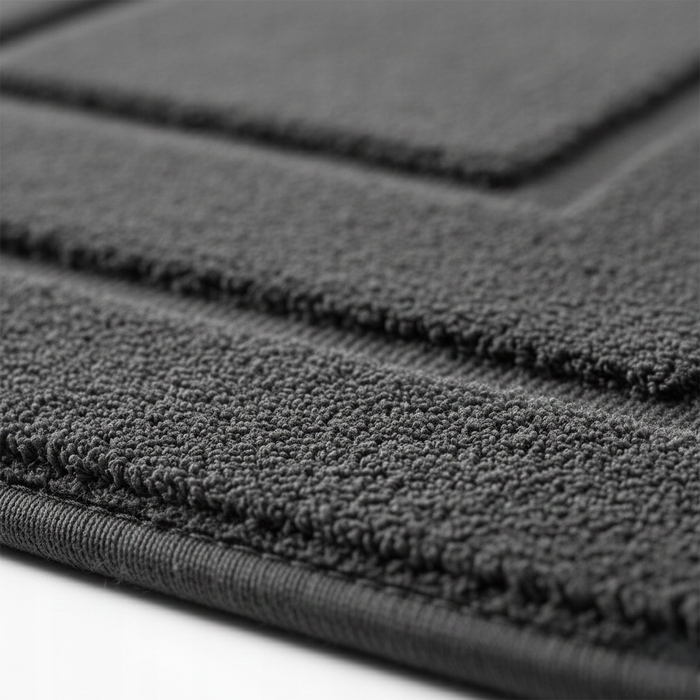 Килимок для ванної кімнати SmartHome, чорний, прямокутний, 50x80 см, з вирізом під унітаз